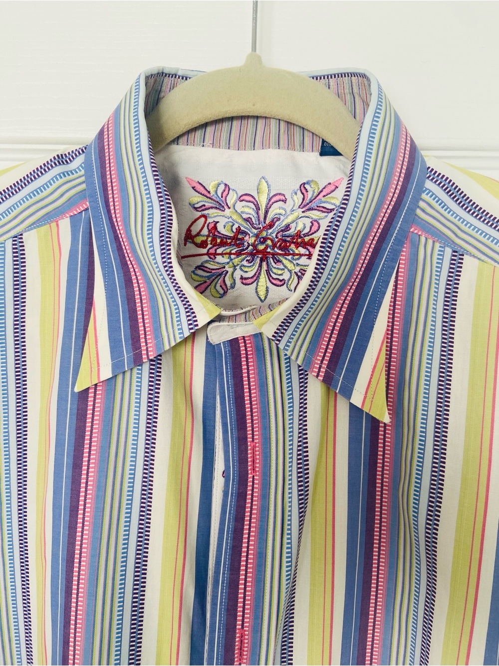 Robert Graham Men’s Multicolor Striped Dress Designer Shirt